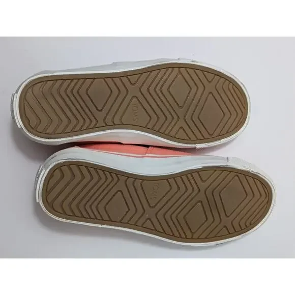 TOMS Alpargata Fenix Slip-On Peach Pink Canvas Women's Size 6 NWOB - Picture 9 of 10